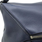 Loewe Puzzle Anagram 2-Way Shoulder Bag Crossbody Leather Navy Silver — view 8