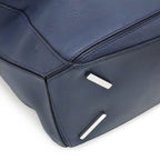 Loewe Puzzle Anagram 2-Way Shoulder Bag Crossbody Leather Navy Silver — view 3