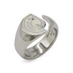 Hermes Clou de Selle Cal Open Ring Metal Ivory