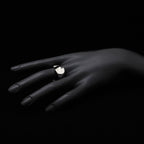 Hermes Clou de Selle Cal Open Ring Metal Ivory — view 6