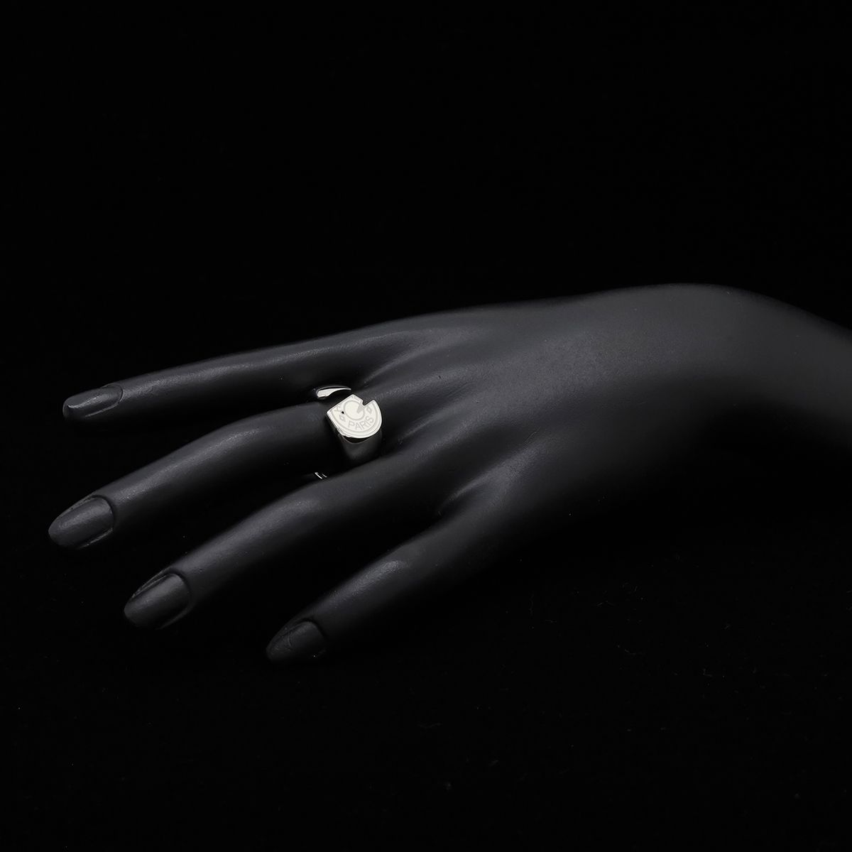 Hermes Clou de Selle Cal Open Ring Metal Ivory — view 6