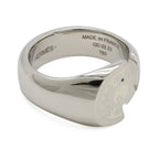 Hermes Clou de Selle Cal Open Ring Metal Ivory — view 4