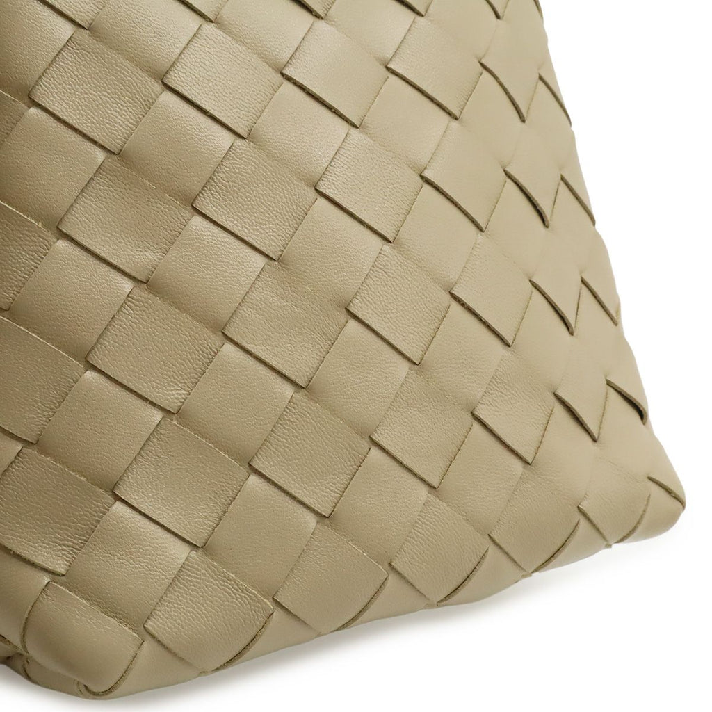 Bottega Veneta Intrecciato Shoulder Bag Pochette Pouch Leather Gray — view 7