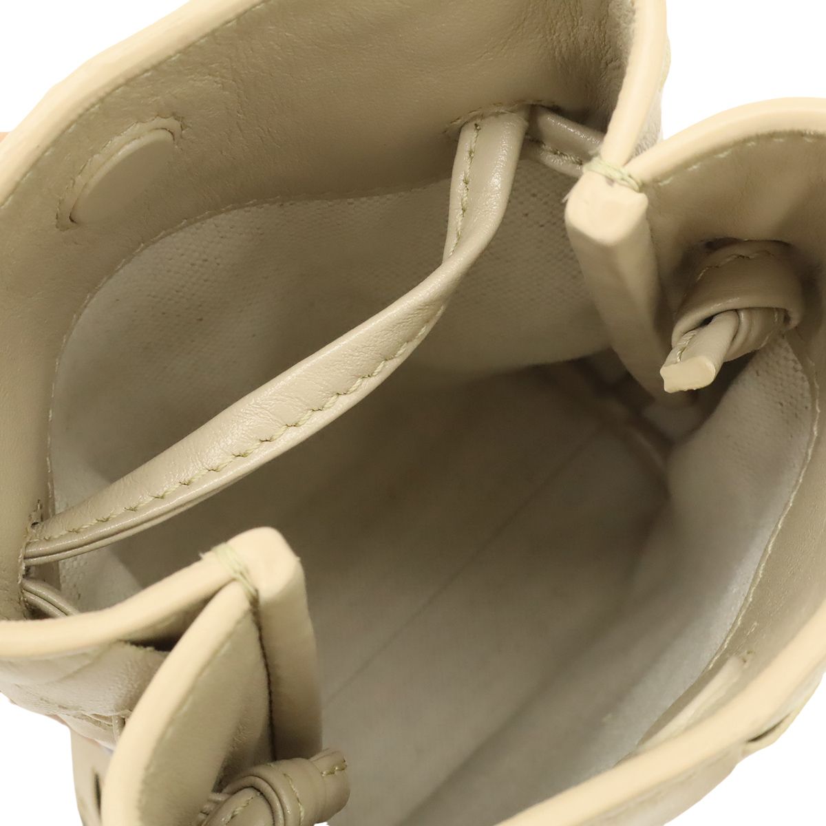 Bottega Veneta Intrecciato Shoulder Bag Pochette Pouch Leather Gray — view 6