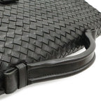 Bottega Veneta Intrecciato Business Briefcase Documents Purse Leather Black — view 5