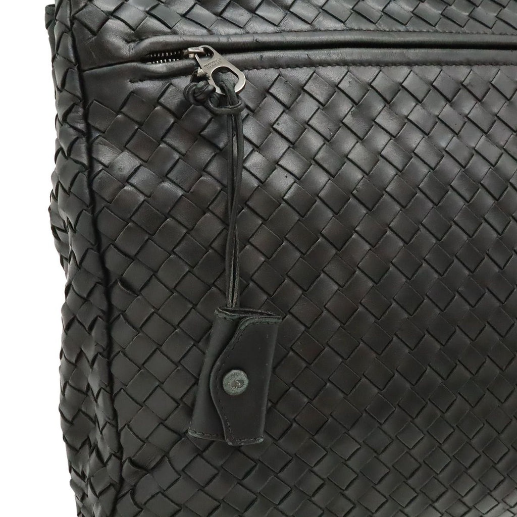 Bottega Veneta Intrecciato Business Briefcase Documents Purse Leather Black — view 8