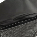 Bottega Veneta Intrecciato Business Briefcase Documents Purse Leather Black — view 6