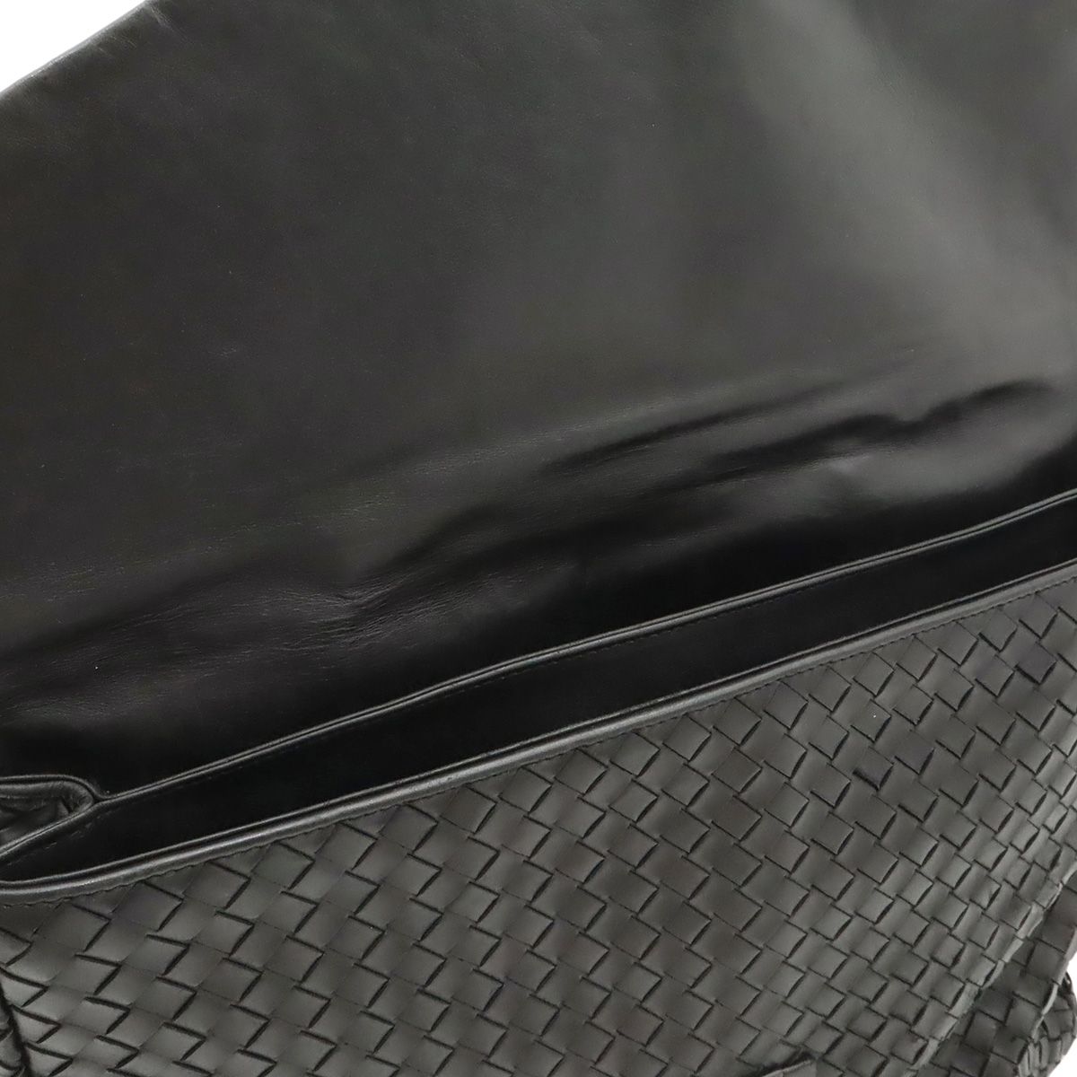 Bottega Veneta Intrecciato Business Briefcase Documents Purse Leather Black — view 6