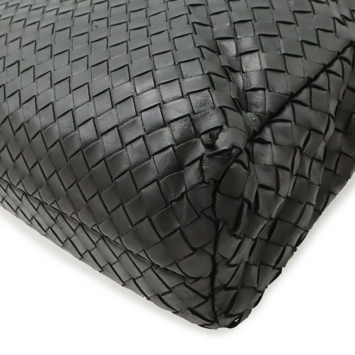 Bottega Veneta Intrecciato Business Briefcase Documents Purse Leather Black — view 3