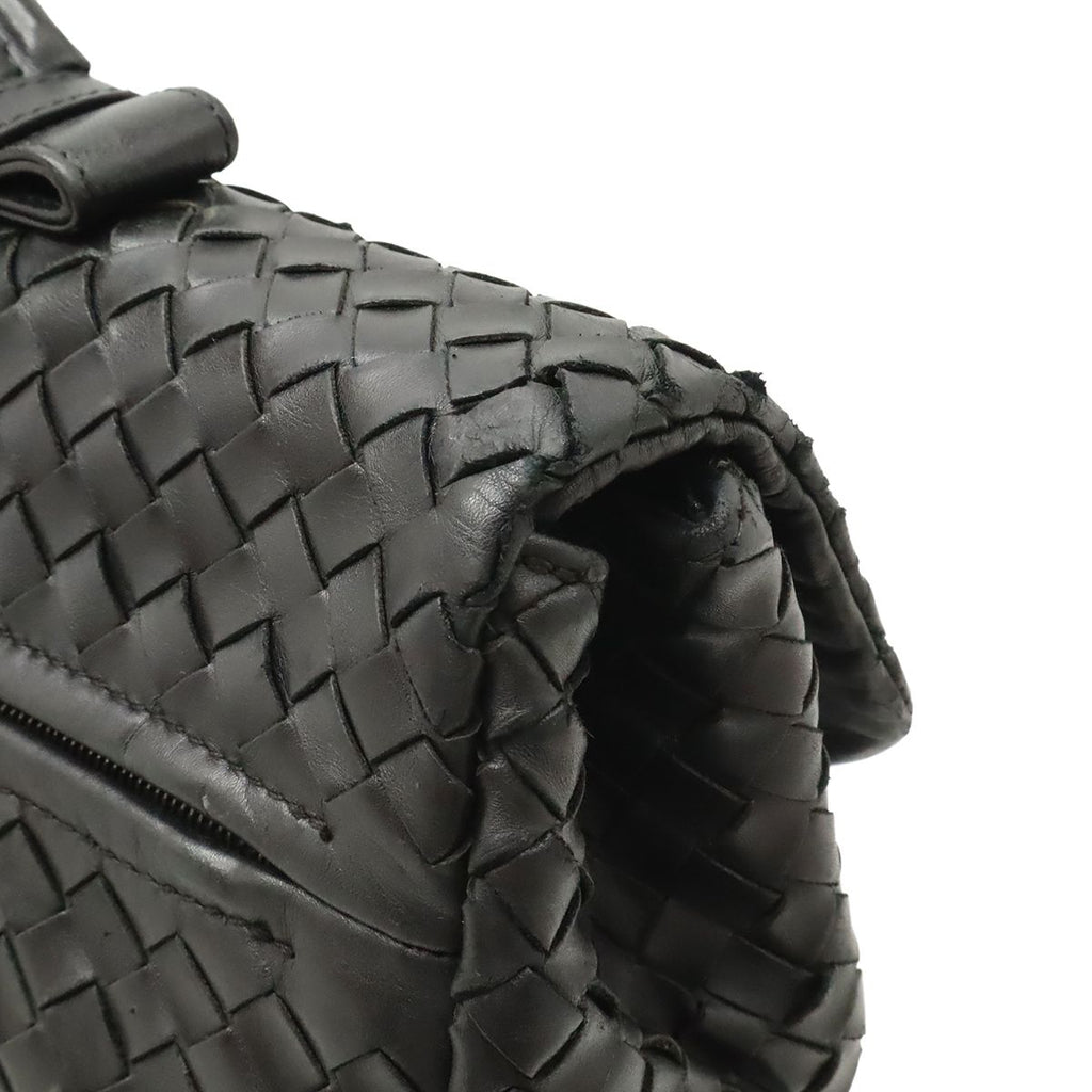 Bottega Veneta Intrecciato Business Briefcase Documents Purse Leather Black — view 4