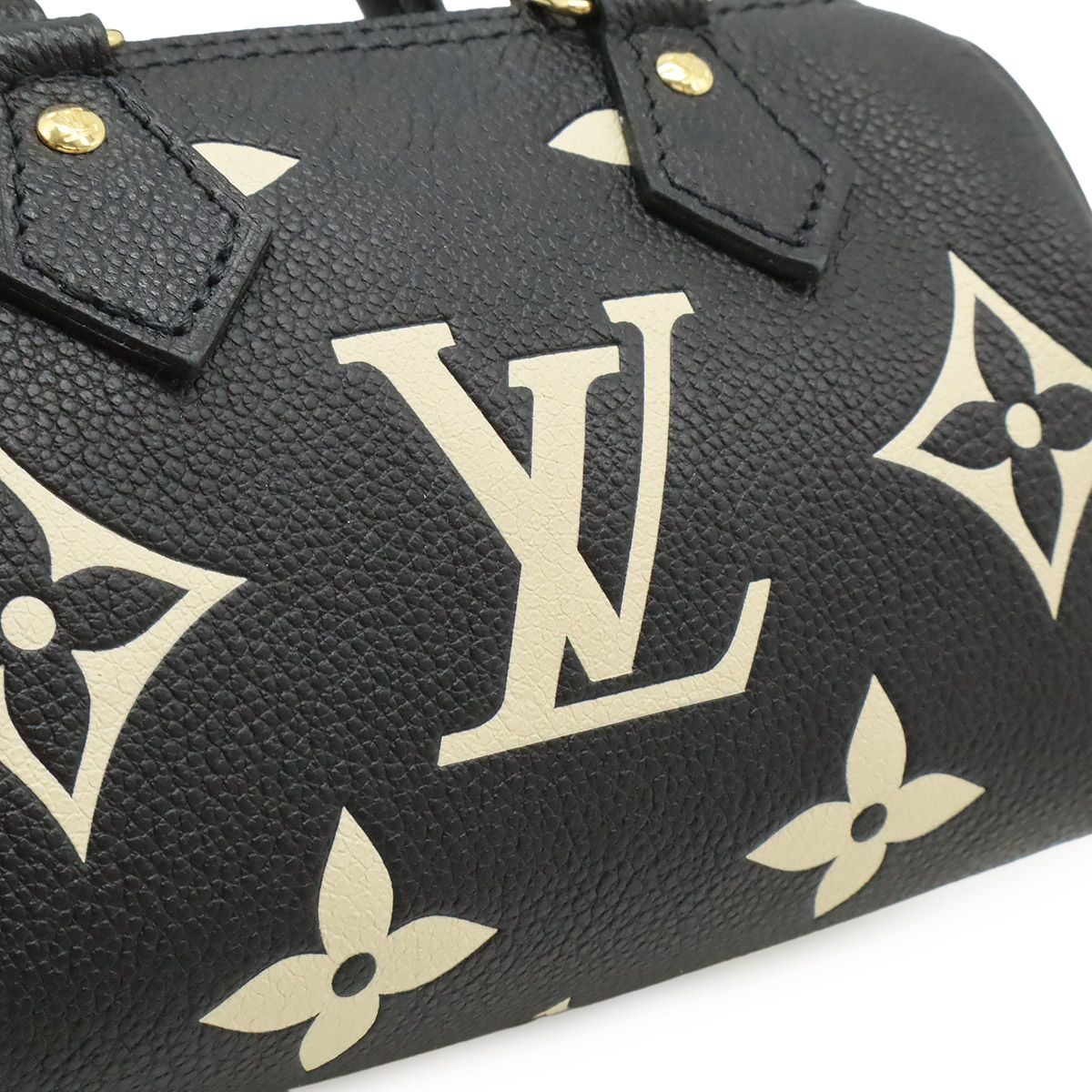 Louis Vuitton Monogram Empreinte Nano Speedy Mini Bag 2-Way Bicolor Black — view 9