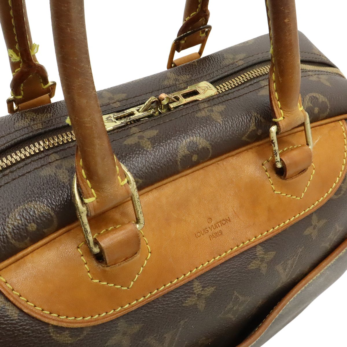 Louis Vuitton Monogram Bowling Vanity Deauville Mini Boston Bag Purse — view 8