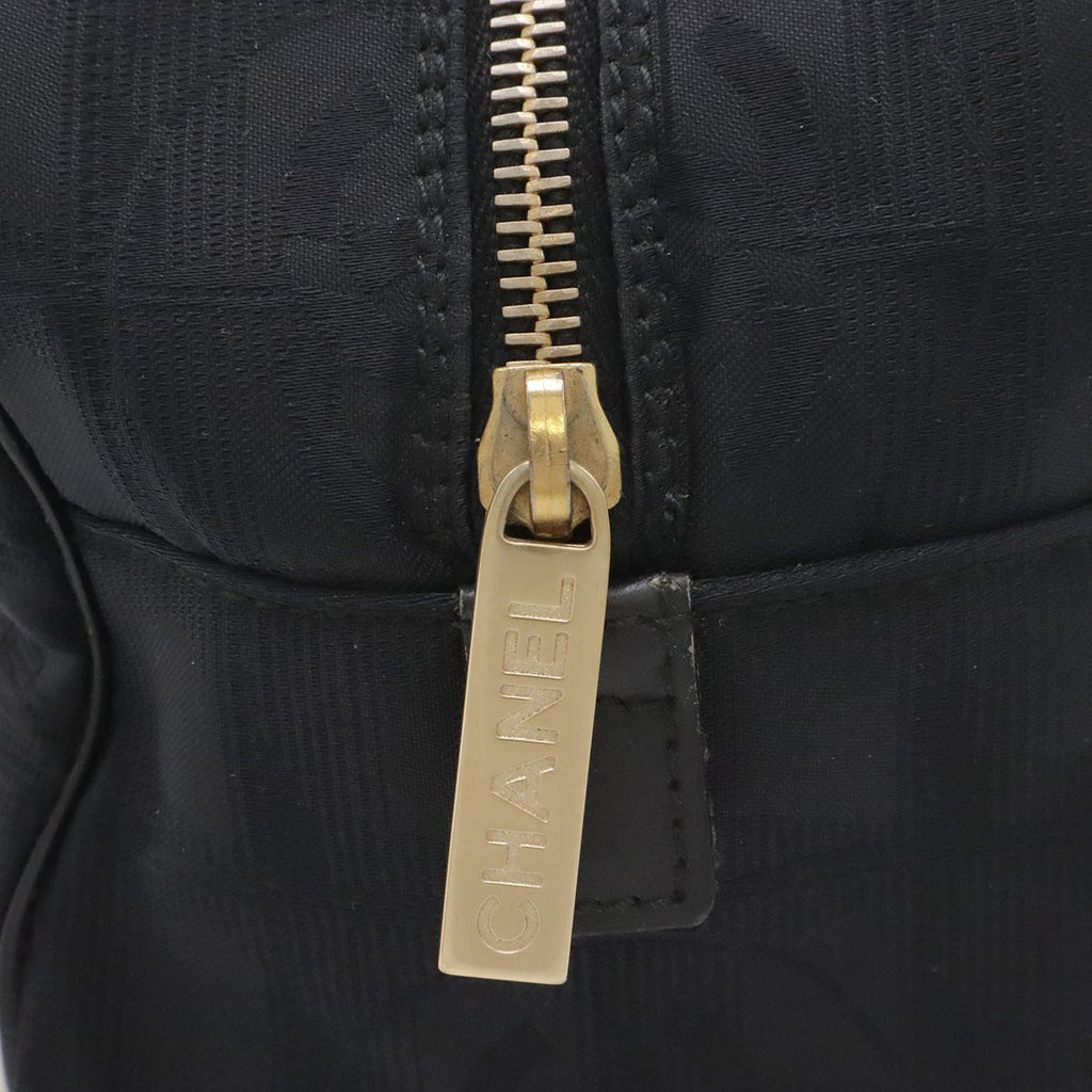 Chanel New Travel Line Mini Boston Bag Nylon Jacquard Leather Black Gold — view 4