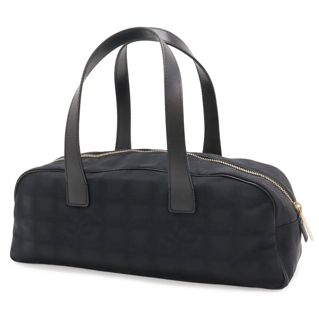 Chanel New Travel Line Mini Boston Bag Nylon Jacquard Leather Black Gold — view 2