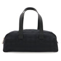 Chanel New Travel Line Mini Boston Bag Nylon Jacquard Leather Black Gold
