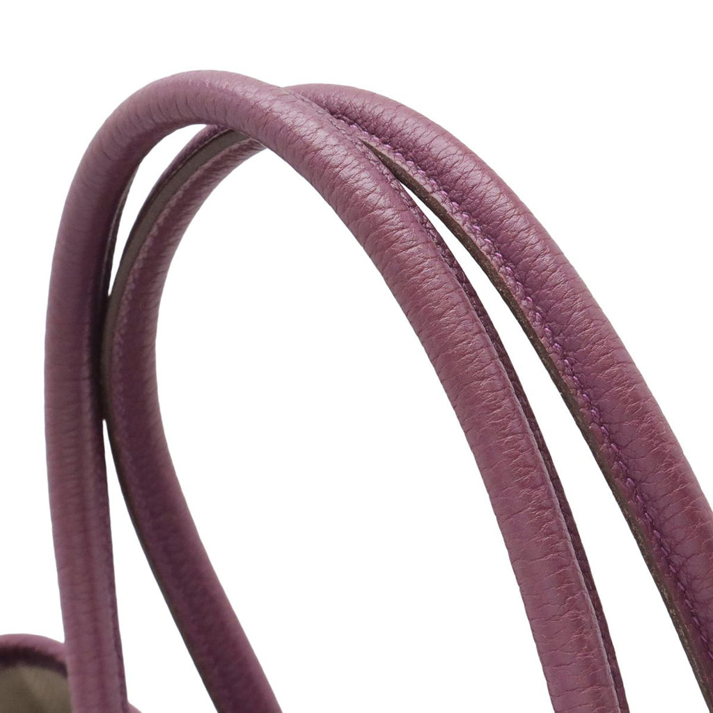 Hermes Garden Party PM Tote Negonda Leather Cassis Purple Silver — view 4