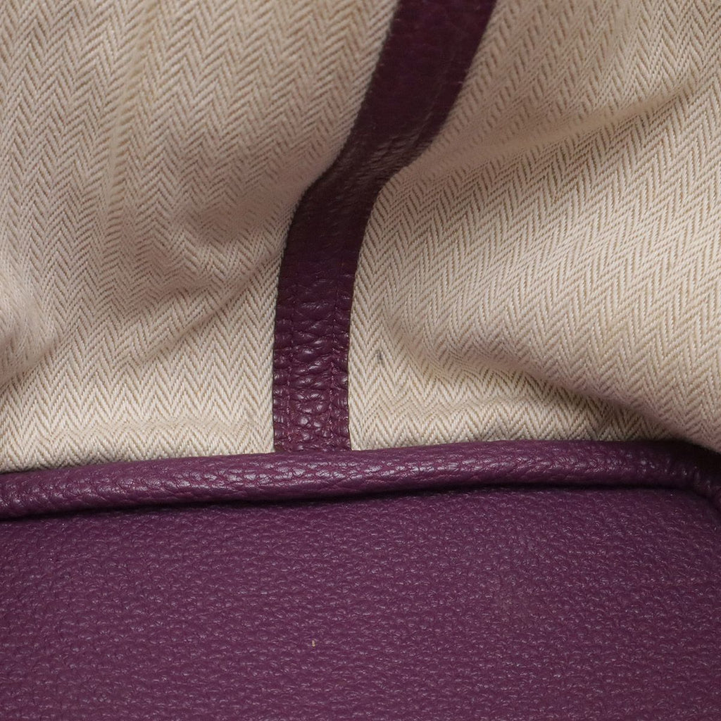 Hermes Garden Party PM Tote Negonda Leather Cassis Purple Silver — view 7