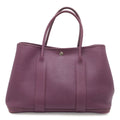 Hermes Garden Party PM Tote Negonda Leather Cassis Purple Silver