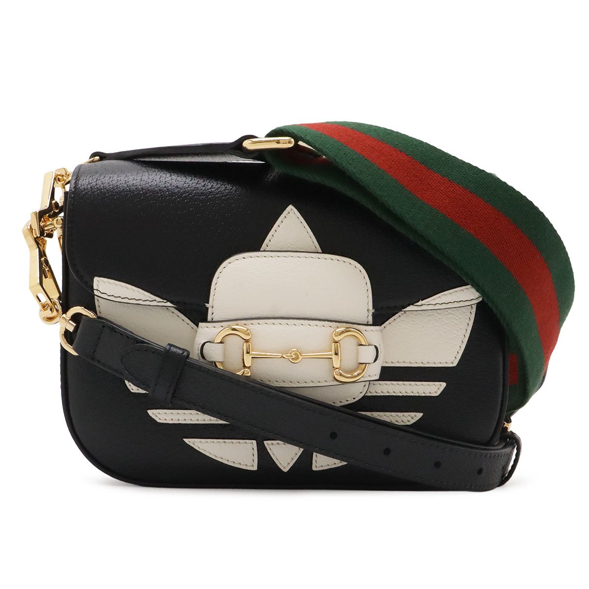 Gucci Adidas Collaboration Horsebit Mini Shoulder Bag 2-Way Clutch Leather