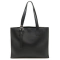 Loewe Anagram Buckle Horizontal Tote Shoulder Bag Leather Black Silver