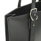 Loewe Anagram Buckle Horizontal Tote Shoulder Bag Leather Black Silver — view 5