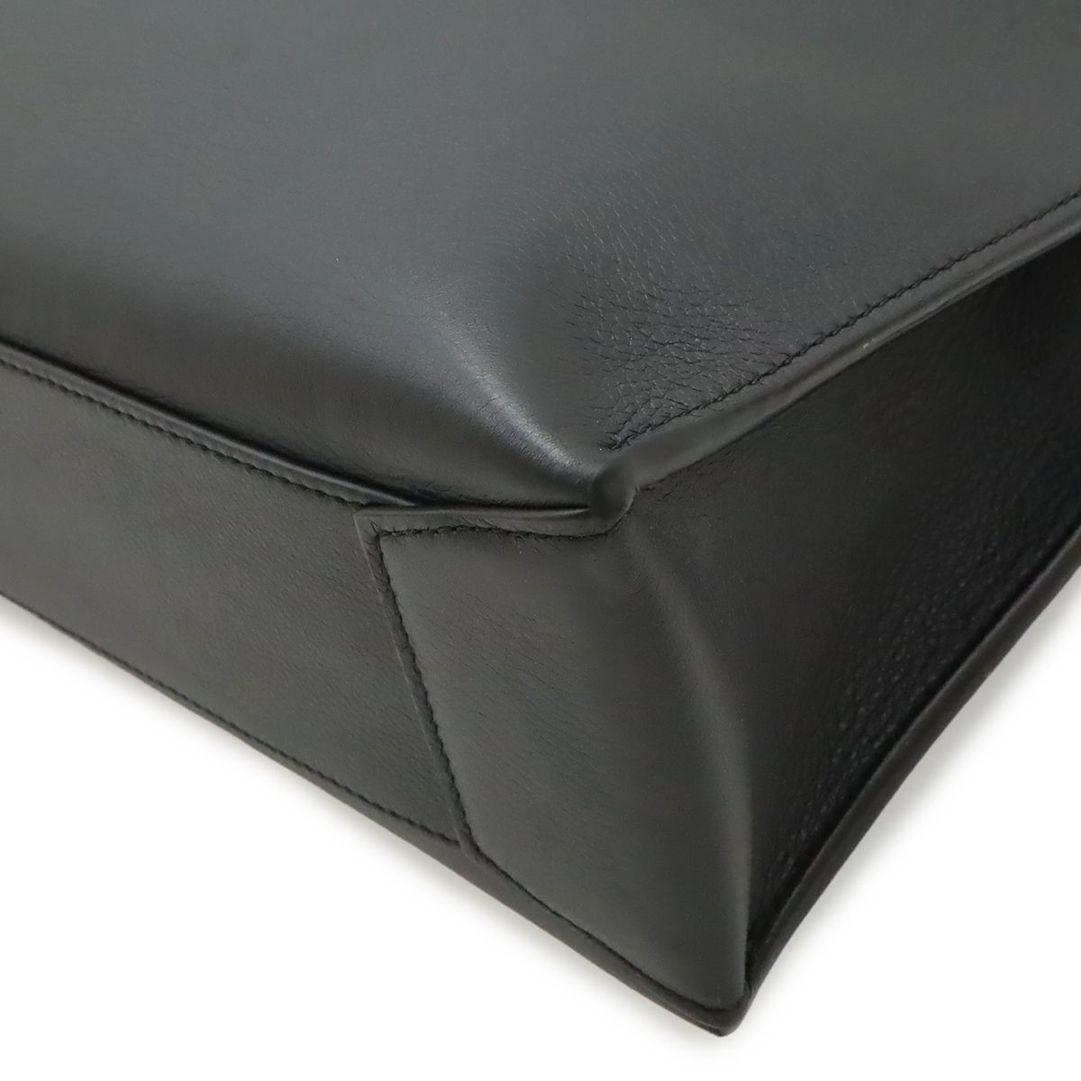 Loewe Anagram Buckle Horizontal Tote Shoulder Bag Leather Black Silver — view 3