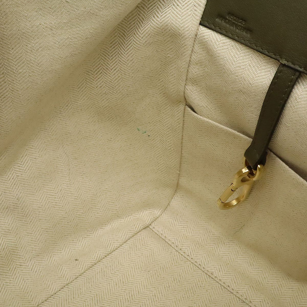 Loewe Hammock Small Shoulder Bag 6way Bicolor Leather Khaki Beige Gold — view 6