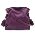 Loewe Flamenco 30 Anagram Shoulder Bag 2-Way Fringe Tassel Nappa Leather Purple