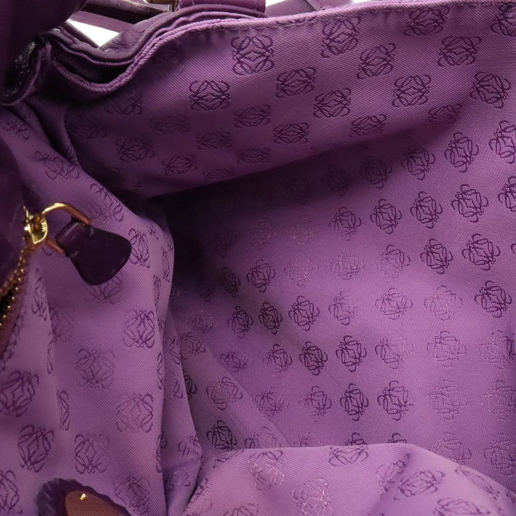Loewe Flamenco 30 Anagram Shoulder Bag 2-Way Fringe Tassel Nappa Leather Purple — view 7