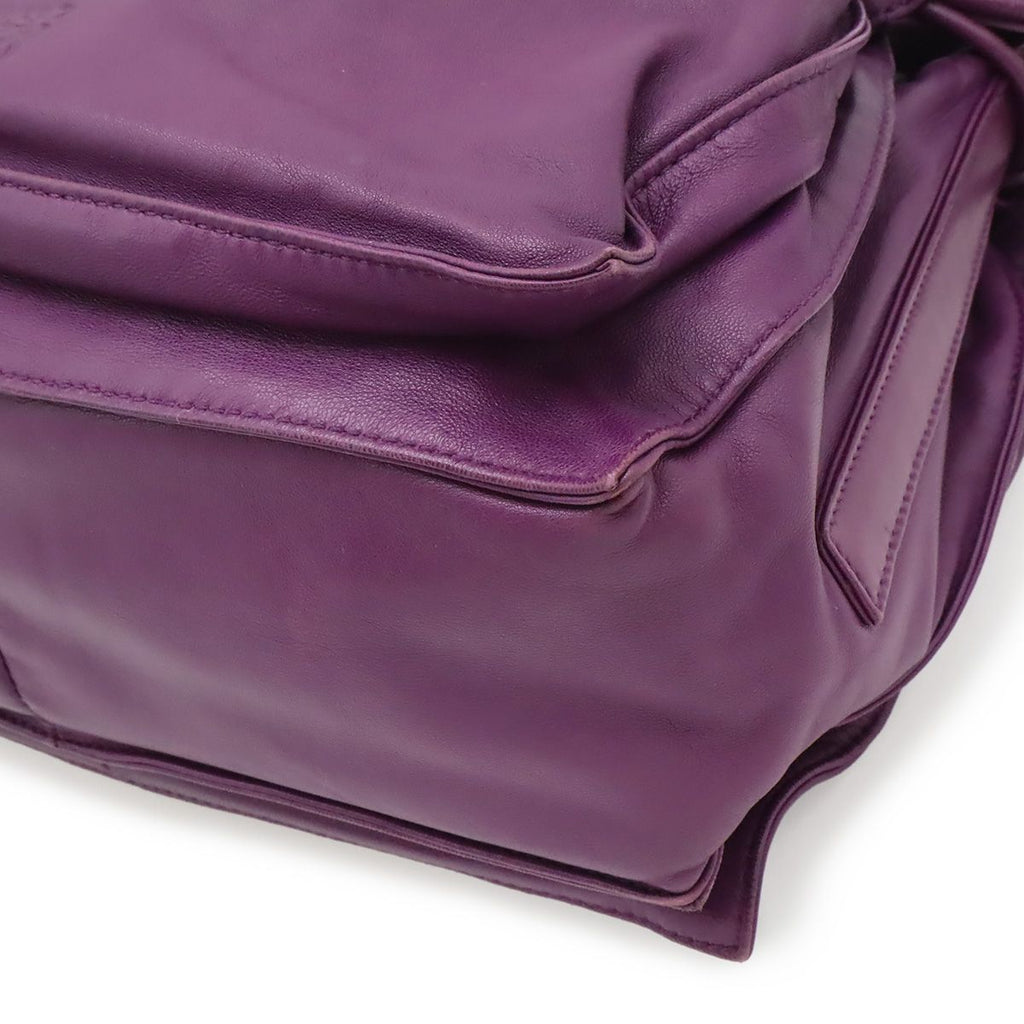 Loewe Flamenco 30 Anagram Shoulder Bag 2-Way Fringe Tassel Nappa Leather Purple — view 3