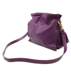 Loewe Flamenco 30 Anagram Shoulder Bag 2-Way Fringe Tassel Nappa Leather Purple — view 2