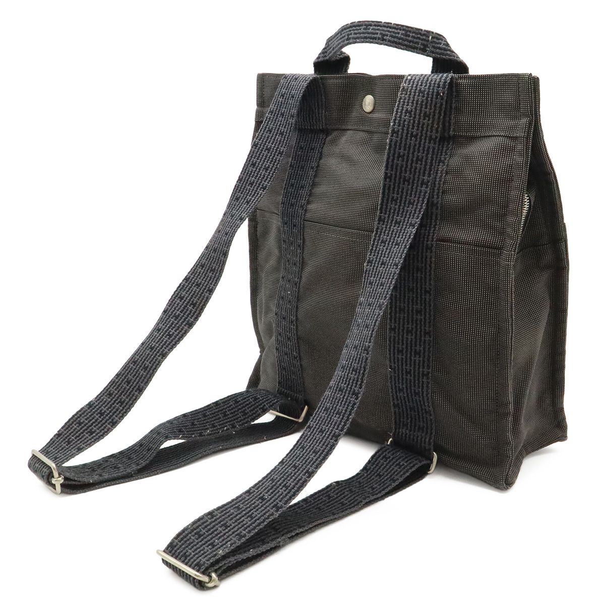 Hermes Her Line Sac a Dos MM Backpack Shoulder Bag Canvas Gray — view 2