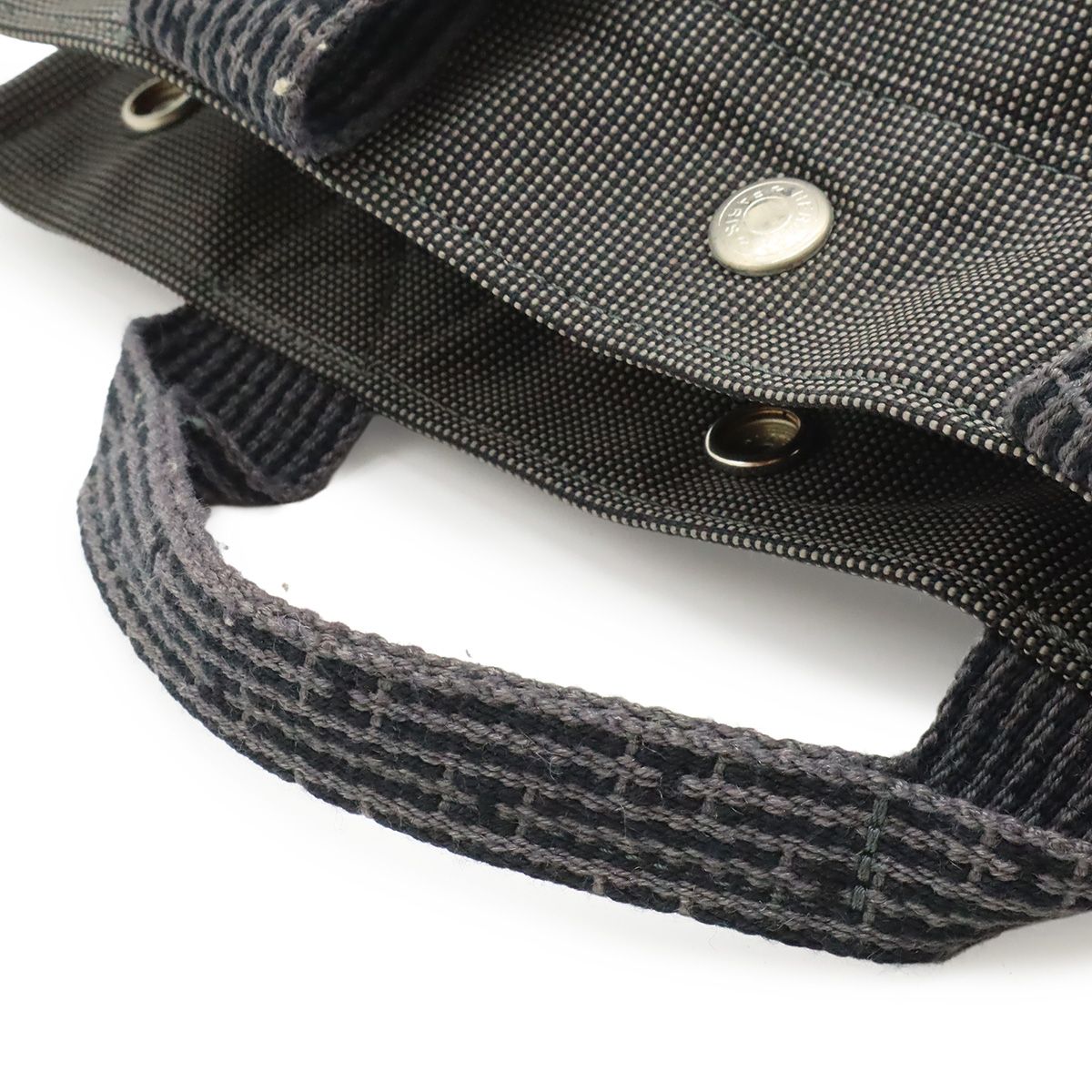 Hermes Her Line Sac a Dos MM Backpack Shoulder Bag Canvas Gray — view 4