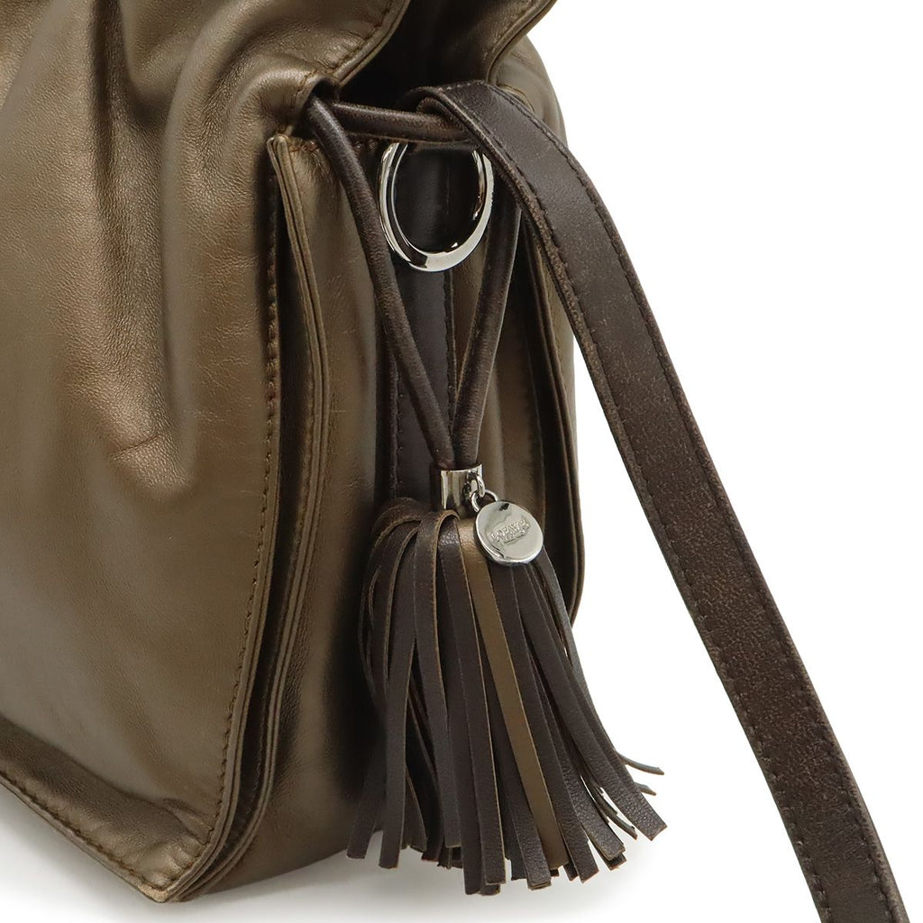 Loewe Flamenco 22 Shoulder Bag Pochette Crossbody 2-Way Drawstring Fringe — view 4