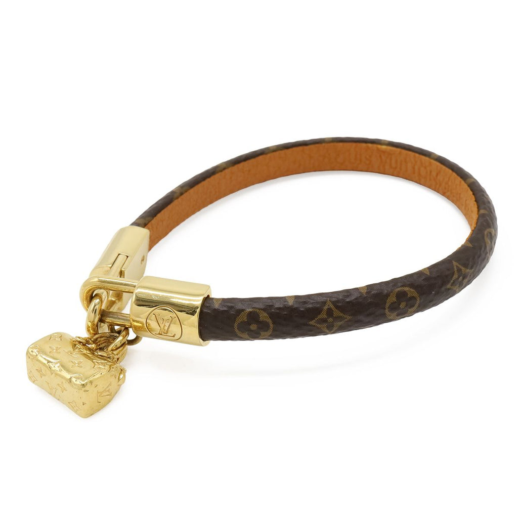 Louis Vuitton Monogram Bracelet Speedy Bag Motif Gold