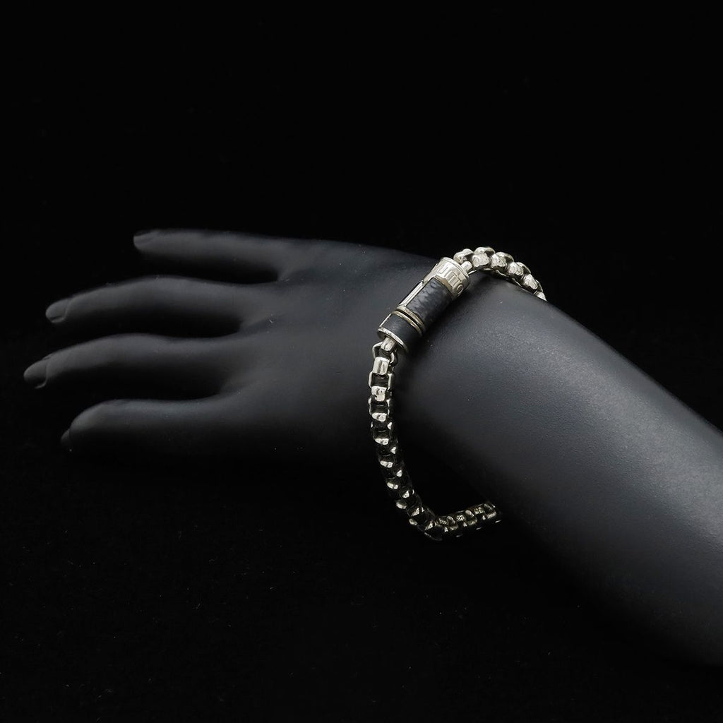 Louis Vuitton Bracelet Chain Monogram Eclipse M Silver — view 6