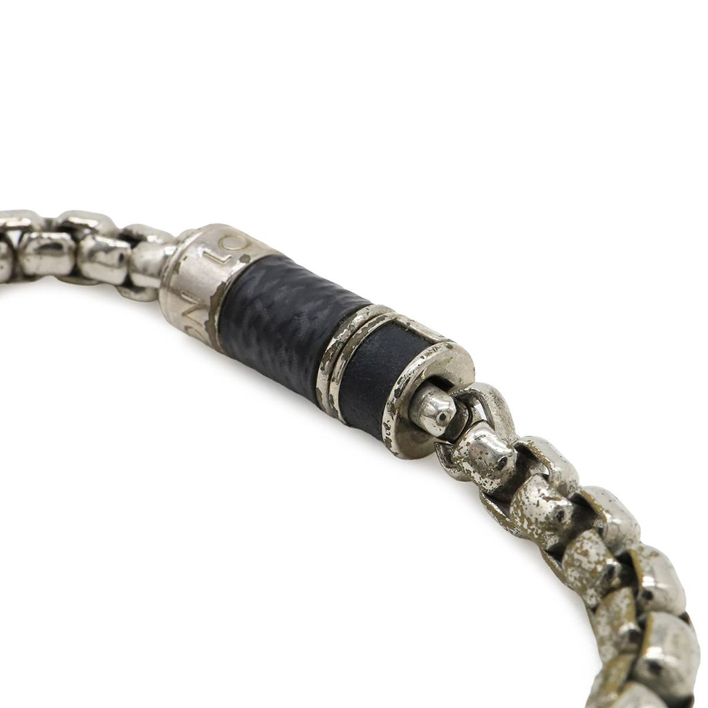 Louis Vuitton Bracelet Chain Monogram Eclipse M Silver — view 4