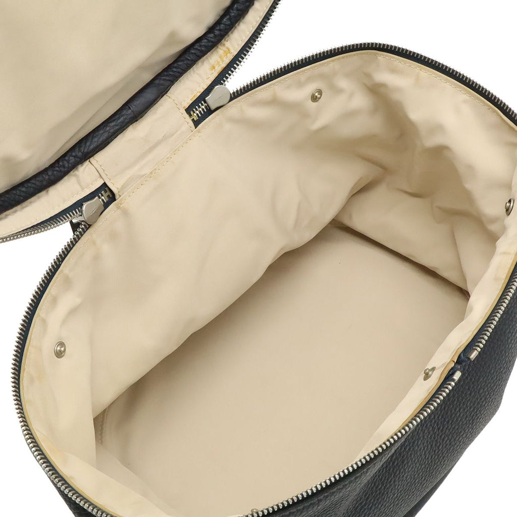 Hermes Intercity Vanity Handbag Taurillon Clemence Leather Black Silver — view 8
