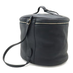 Hermes Intercity Vanity Handbag Taurillon Clemence Leather Black Silver — view 2