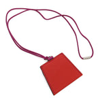 Hermes Montpetit Kelly Pendant Veau Swift Cord Strap Purple Red Silver — view 2