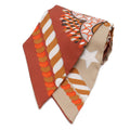 Hermes Twill Scarf Bag Epaulettes de Gala Silk 100% Terracotta