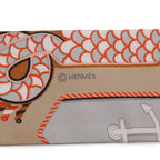 Hermes Twill Scarf Bag Epaulettes de Gala Silk 100% Terracotta — view 3