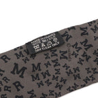 Hermes Twill Scarf Bag Alphabet Logo Pattern Silk 100% Khaki Gray — view 3