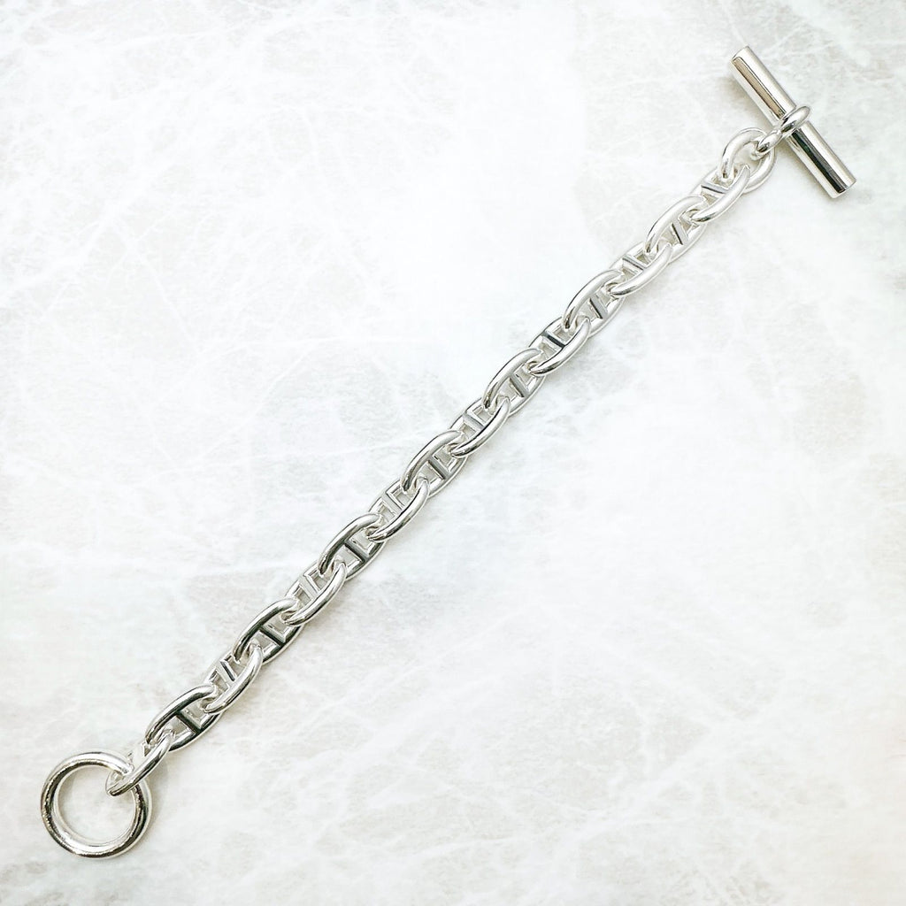 Hermes Chaine D'ancre MM Silver Bracelet 18 cm — view 4