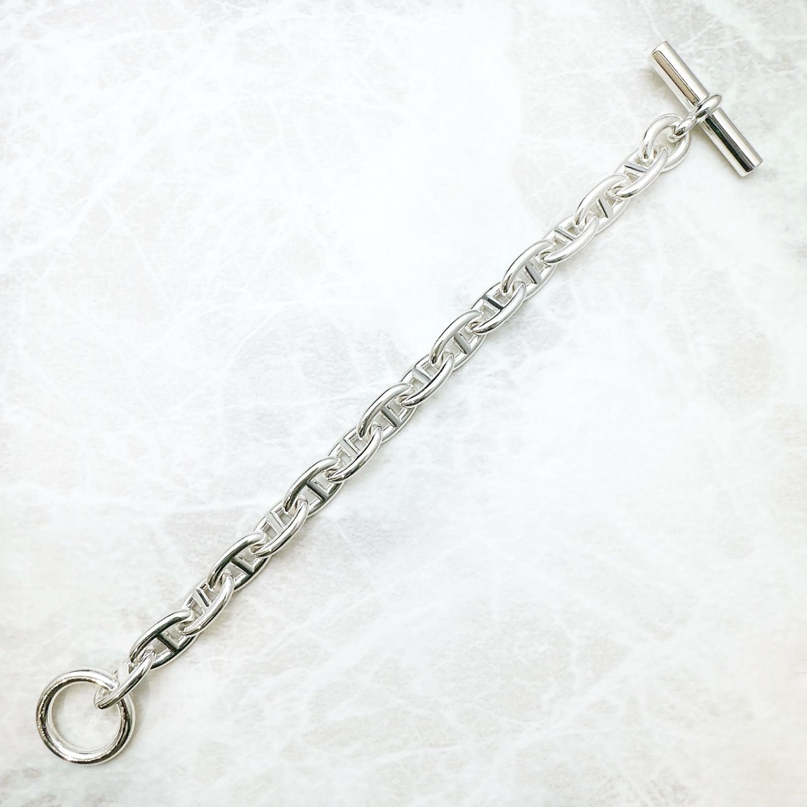 Hermes Chaine D'ancre MM Silver Bracelet 18 cm — view 4