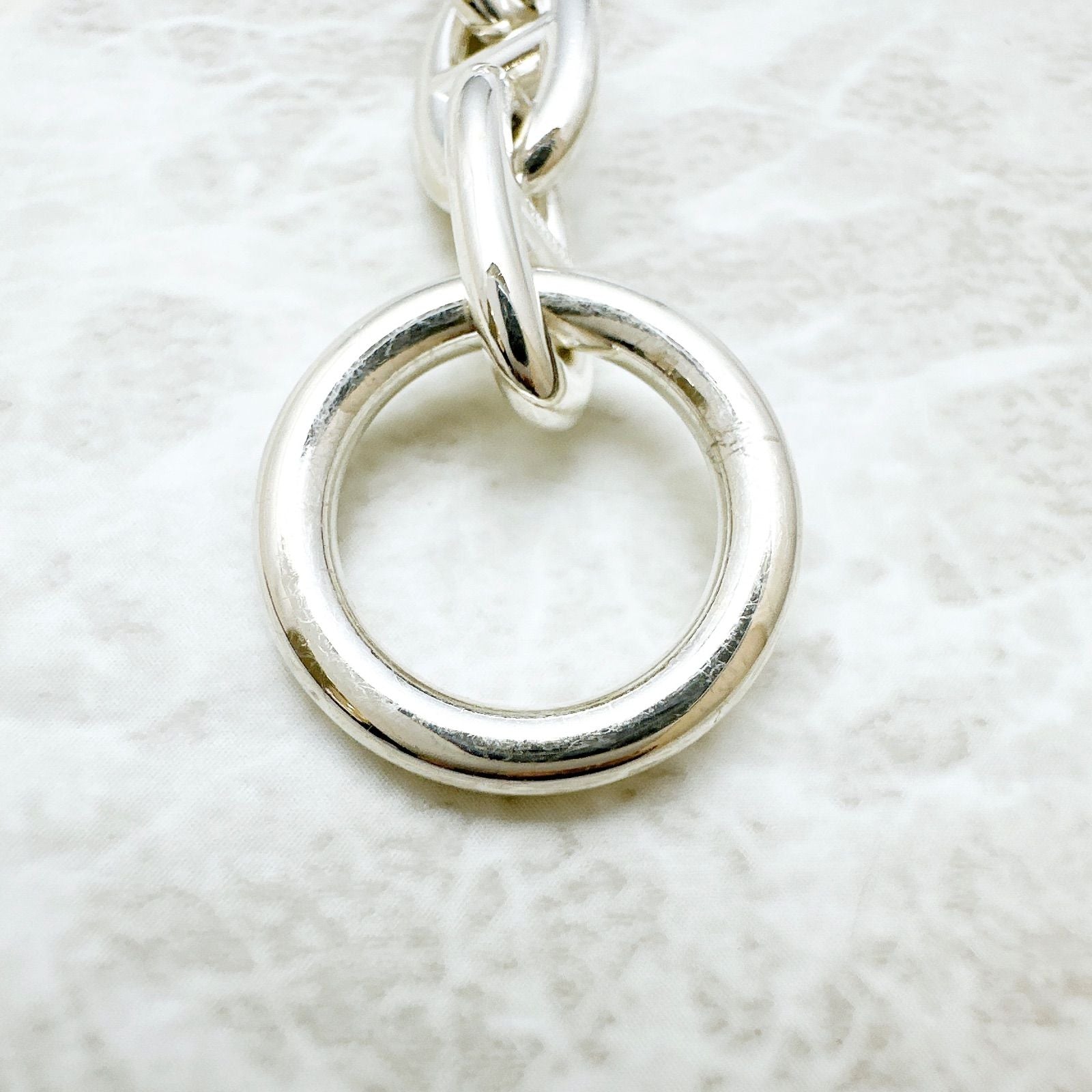 Hermes Chaine D'ancre MM Silver Bracelet 18 cm — view 5