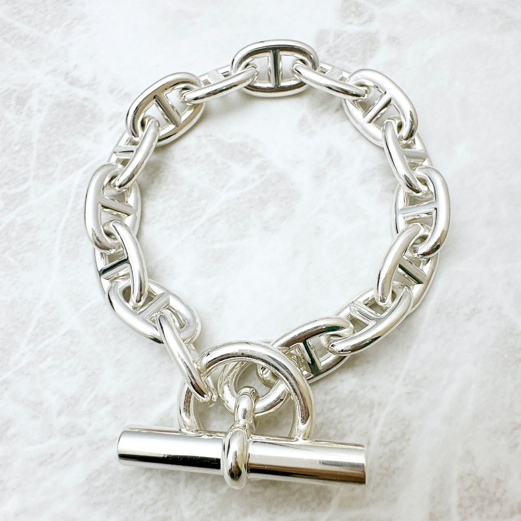 Hermes Chaine D'ancre MM Silver Bracelet 18 cm — view 2