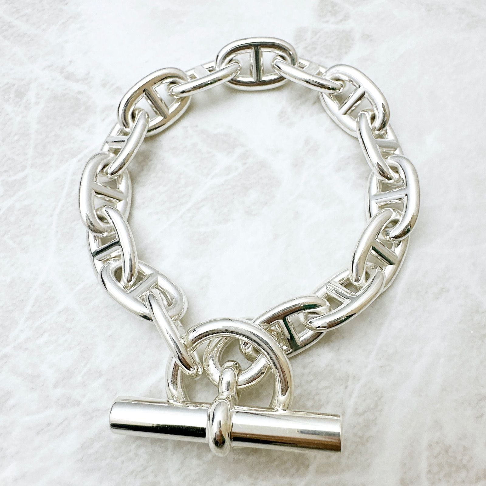 Hermes Chaine D'ancre MM Silver Bracelet 18 cm — view 2