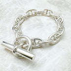 Hermes Chaine D'ancre MM Silver Bracelet 18 cm — view 3