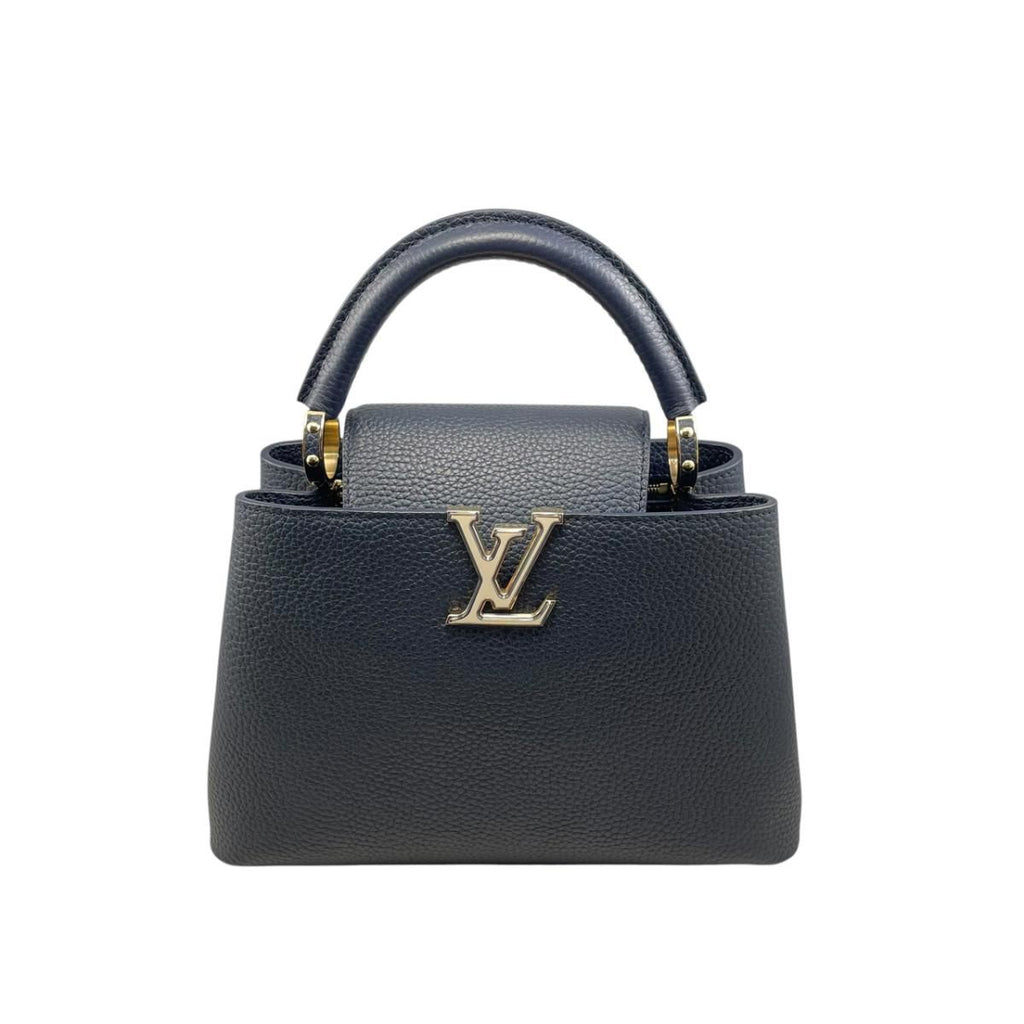 Louis Vuitton Shoulder Bag Capucines BB Taurillon Leather Navy